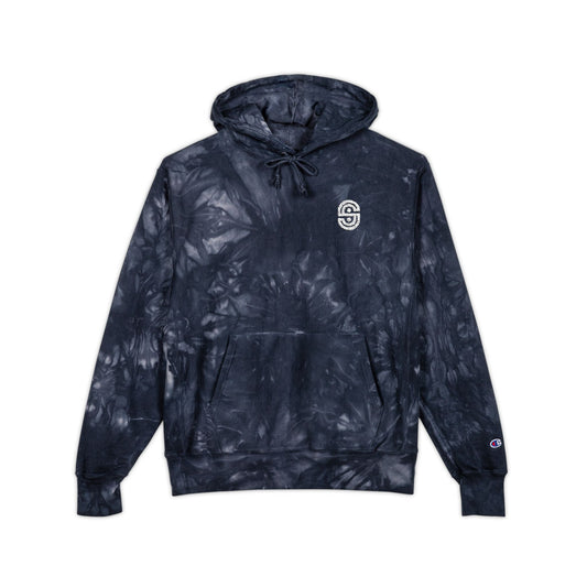 Embroidered Tie-Dye Hoodie